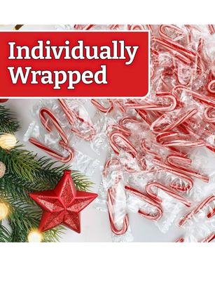 Mini Candy Canes Individually Wrapped Red White Made With Real Peppermint - Mini candy Canes Bulk - Holiday Candy Canes for Christmas, Santa Parade, ThanksGiving (50 - Count Mini Candy Canes)