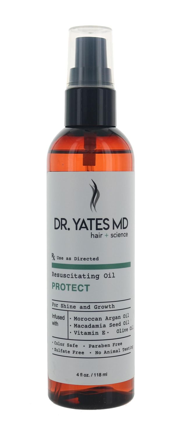 Dr. Yates MD - Resuscitating Oil, For Shine Growth, with Moroccan Argan Oil and Vitamin E (4 Fl Oz)