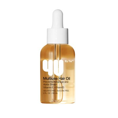 4U by Tia Multi-Use Hair Oil - 3A-4C Hair Type HEMI15 Vitamin C Hair Balm - Nourish, Repair, Frizz Control, Natural Ingredients (2 fl oz)