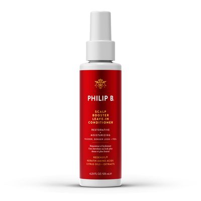 PHILIP B. Scalp Booster Leave-In Conditioner, 4.23 Oz - Scalp Treatment for Thicker, Denser Looking Hair - Made with Redensyl, Keratin Amino Acids and Salicylic Acid