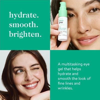 good.clean.goop beauty The Wide-Awake Eye Serum Gel Serum to Reduce Fine Lines Peptides, Astaxanthin Reishi Mushroom Extract Caffeine Eye Serum for Puffy Eyes Dark Circles Vegan 0.5 oz