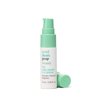 good.clean.goop beauty The Wide-Awake Eye Serum Gel Serum to Reduce Fine Lines Peptides, Astaxanthin Reishi Mushroom Extract Caffeine Eye Serum for Puffy Eyes Dark Circles Vegan 0.5 oz