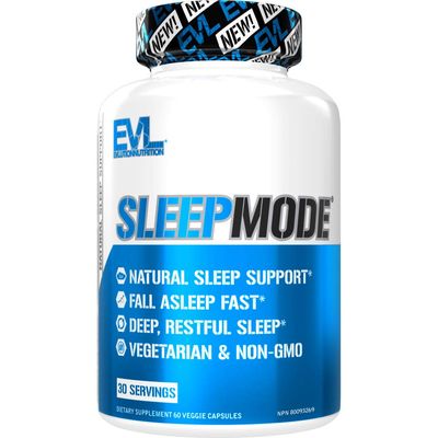 Evlution Nutrition Herbal Complex Sleep Supplements for Adults Gentle Sleep Support Adult Melatonin Pills with Valerian L-Tryptophan Lemon Balm and More - Restful Calm Capsules - 30 Servings
