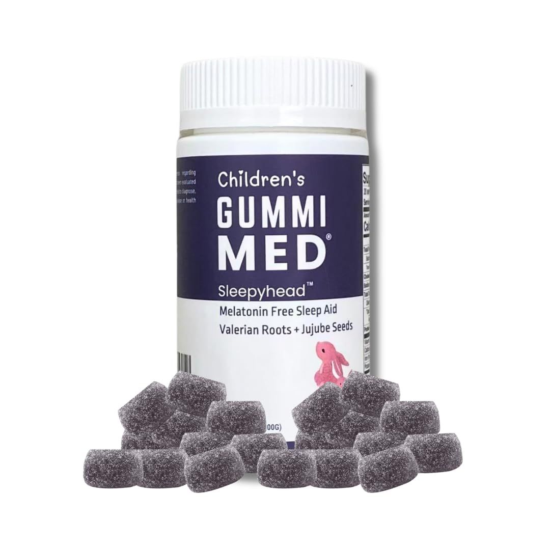 GummiMED Children&#39;s Sleepyhead - Melatonin-Free Sleep Gummies Herbal Blend Sleep Supplement Valerian Root Wild Jujube Sleep Aid for Kids