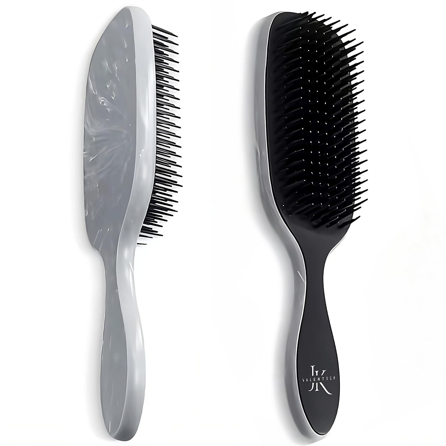 Jk Valenteen Pro Detangling Hair Brush - Tangle-Free Detangler for Wet Dry Hair - Reduces Breakage, Removes Knots, Curls Separation, Perfect Detangle Brush for Curly Hair, Thick Hair, Women Kids