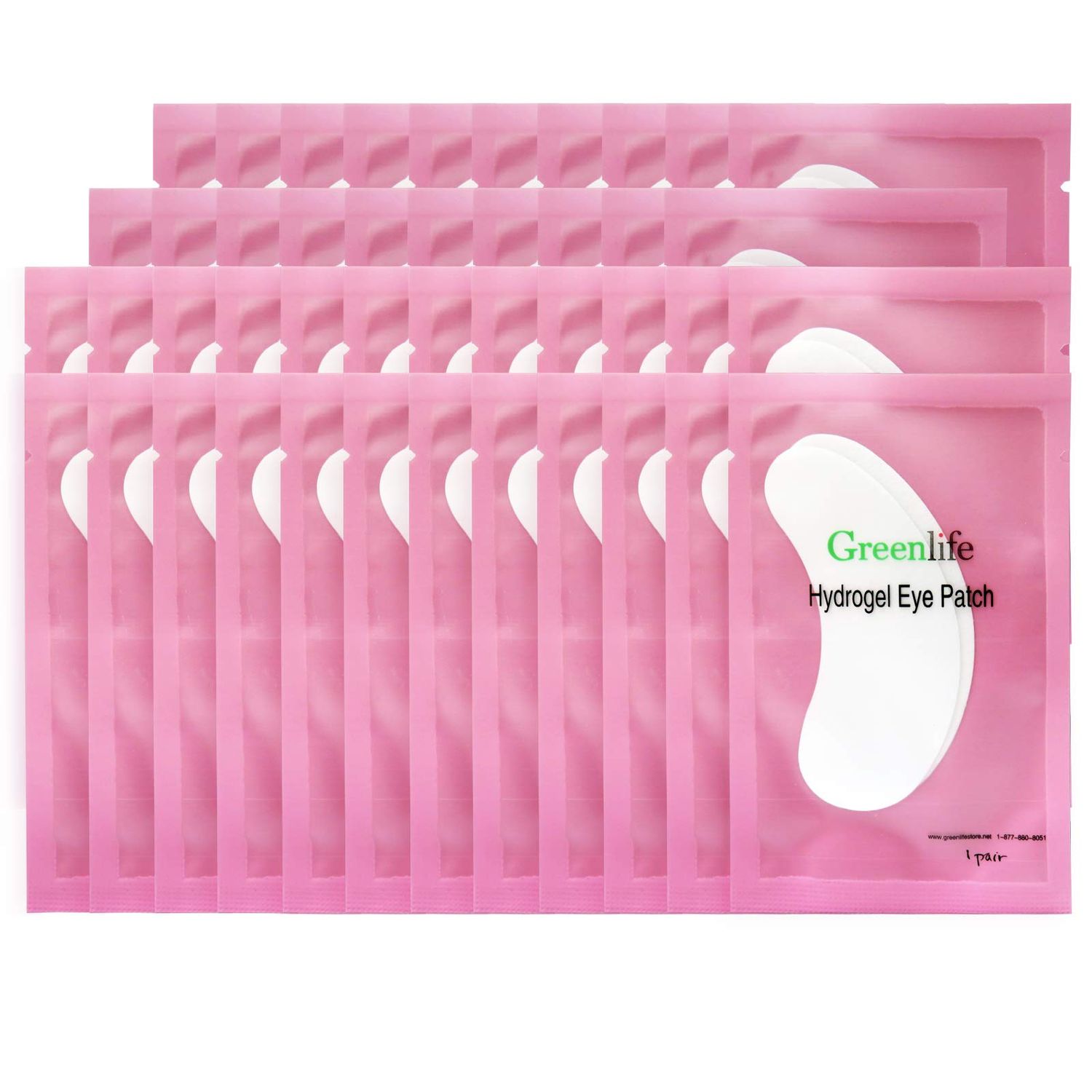 GreenLife 300 Pairs Eye Pads, 100 Naturel Eyelash Extension Under Eye Gel Pads patches kit Collagen with Aloe Vera Hydrogel Eye Patches set for Eyelash Extension Supplies Tools (50 150 300 Pairs)