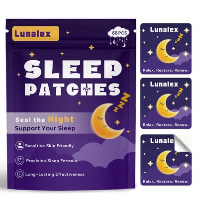 Lunalex 66ct Sleep Patches for Adults Extra Strength - All Natural Nighttime Comfort with Melatonin Magnesium, Quick-Acting Long-Lasting