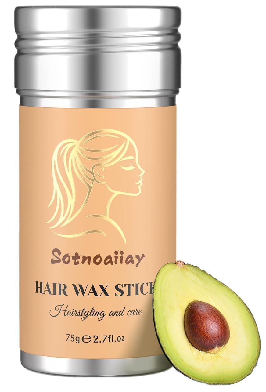Hair Wax Stick for Woman Man, Wax Stick for Hair Slick Stick, Styling Wax for Smooth Wigs, Non-greasy, For Flyaways Edge Frizz Hair 2.7 Oz