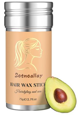 Hair Wax Stick for Woman Man, Wax Stick for Hair Slick Stick, Styling Wax for Smooth Wigs, Non-greasy, For Flyaways Edge Frizz Hair 2.7 Oz