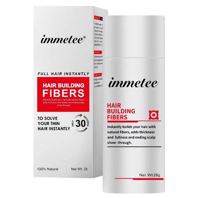 immetee Hair Building Fibres Powder, Hair Fibres for Women Men, 28g (LIGHT BROWN)