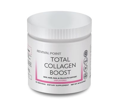 Revival Point Total Collagen Boost with Verisol Bioactive Collagen peptides Peptides Powder, Hyaluronic Acid Marine Collagen