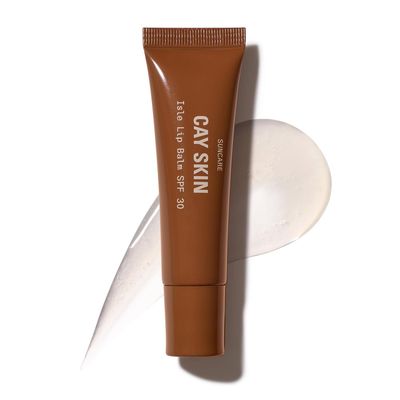 Cay Skin Isle Lip Balm SPF 30 - High Shine, Hydrating, Non-Sticky Lip Gloss in Vanilla Brown Sugar Flavor - Formulated with Natural Ingredients for All Skin Tones - Clear