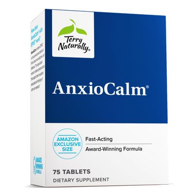 Terry Naturally AnxioCalm - 75 Tablets - Fast-Acting, Non-Drowsy, Non-Addictive Formula - Safe for Adults Children 4 Years - Non-GMO - 37 Servings