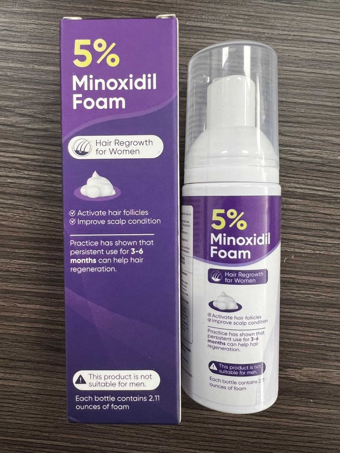 5 Minoxidil Foam for Women Hair Growth Foam Suitable for Hair Thinning Receding Hairline