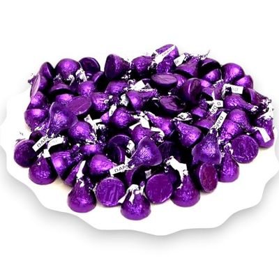 Hershys Special Dark Chocolate Kisses-1.5 lbs Purple Foil Individually Wrapped Kisses for Halloween, Easter Parties, Events, and Candy Buffets - Classic Dark Chocolate Mildly Sweet Kisses(24 oz)