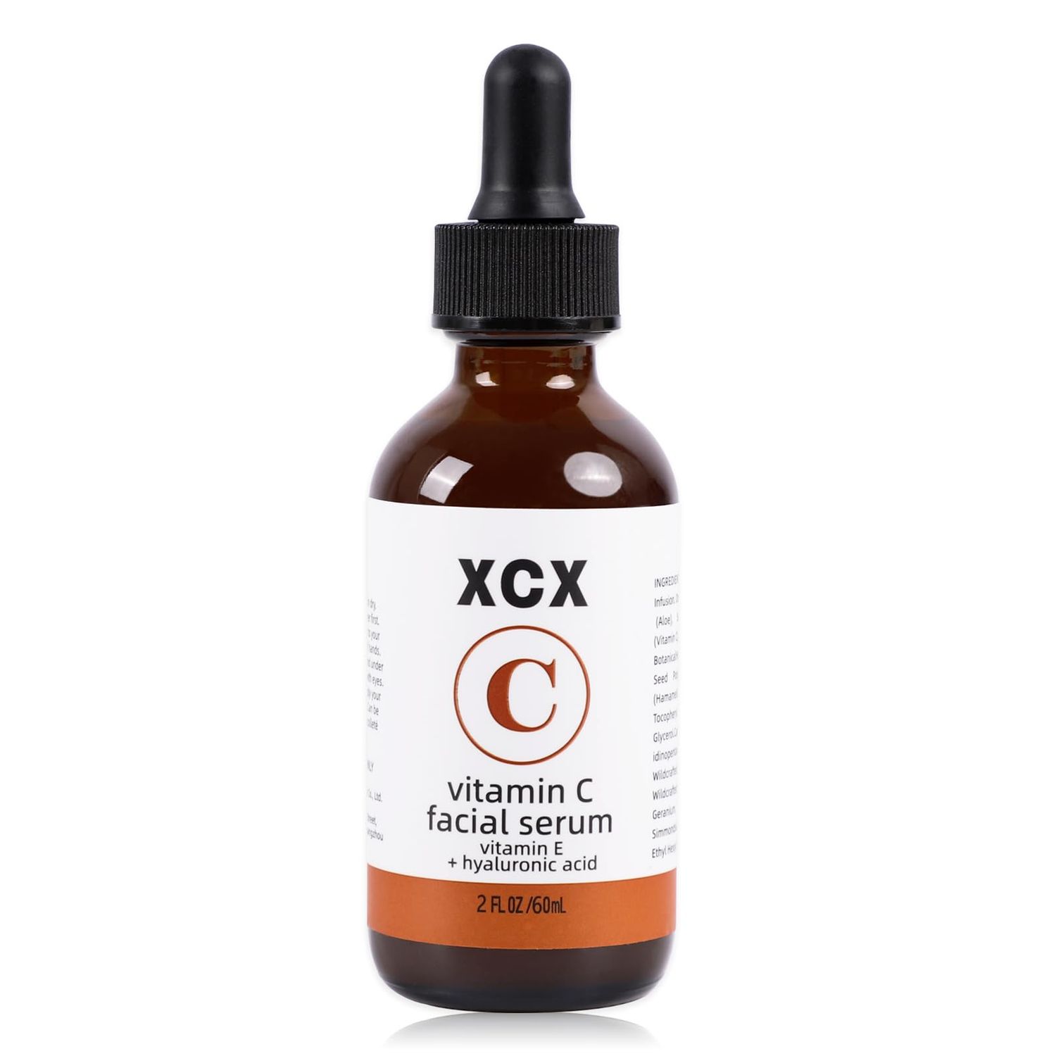 XCX Vitamin C Serum For Face with Vitamin E Hyaluronic Acid - Boost Skin Collagen,Hydrate Plump Skin, Anti Aging Wrinkle Facial Serum 60ml