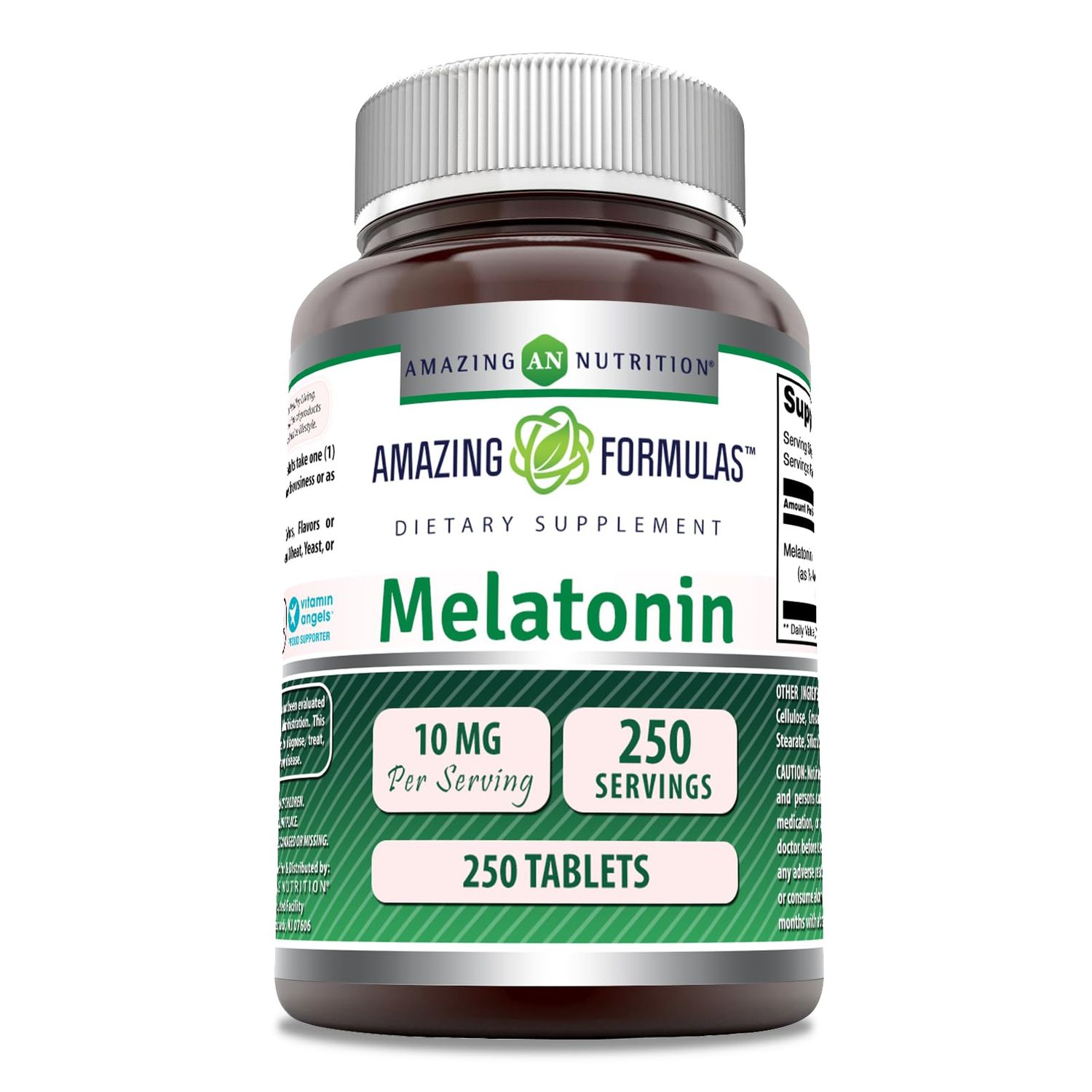 Amazing Formulas Melatonin Supplement 10 Mg Per Serving 250 Tablets Non GMO Gluten Free Made in USA