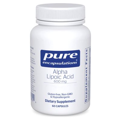 Pure Encapsulations Alpha Lipoic Acid 600 mg - ALA Supplement for Liver Support, Antioxidants, Nerve Health, Cardiovascular Health Carbohydrate Support - Premium Alpha Lipoic Acid - 60 Capsules