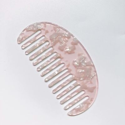 NUEAYMS Wide Tooth Hair Comb Marble Leopard Acetate Teeth Comb for Women Girls Anti-Static Detangling Hairbrush