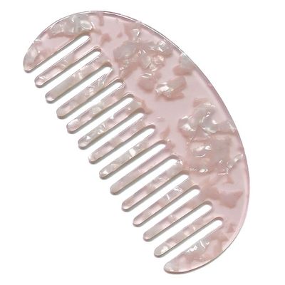 NUEAYMS Wide Tooth Hair Comb Marble Leopard Acetate Teeth Comb for Women Girls Anti-Static Detangling Hairbrush