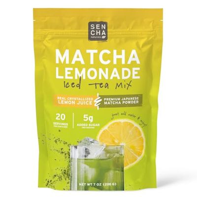 SEN CHA Naturals Instant Matcha Lemonade Tea Mix Authentic Japanese Green Tea Powder Real Crystallized Lemon Juice, 7 oz (Pack of 1)