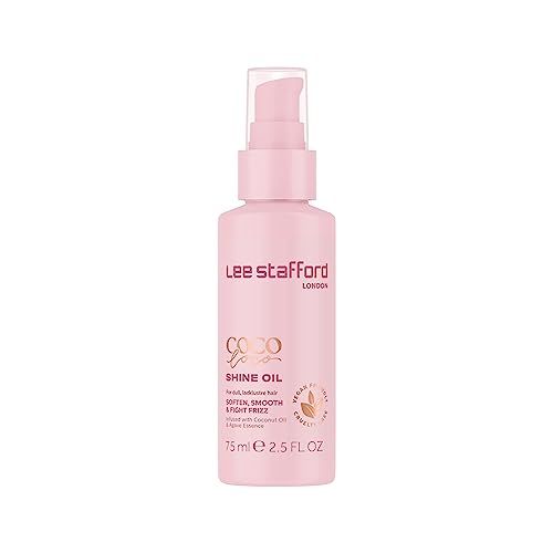 Lee Stafford Shine Hair Oil Coco Loco Collection - Best Nourishing, Anti Frizz Styling Oil for Dry Damaged Hair, Adds Moisture and Shine to Dull Strands, After Blowout Serum, 1.7 Fl Oz