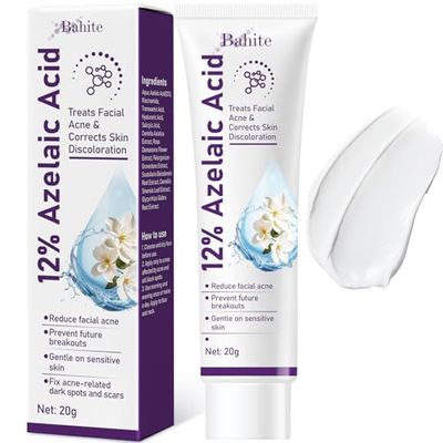 Azelaic Acid Serum, 12 Azelaic Acid Cream for Face with Hyaluronic Acid and Niacinamide, Reduce Acne Breakouts Ease Pimple, 20G