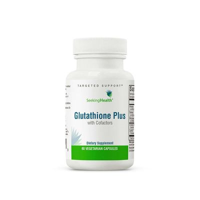 Seeking Health Optimal Glutathione Plus, 100 mg S-Acetyl-L Glutathione with Cofactors, Immune and Detoxification Support, Liver Health, Antioxidant and Free Radical Support, Vegetarian (60 Capsules)