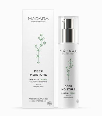 MDARA Organic Skincare Deep Moisture Nourish Cream - 1.7oz Soothing and ultra-hydrating moisturiser for dry skin, With hyaluronic acid and nutrient-rich plant extracts, Vegan, Ecocert certified