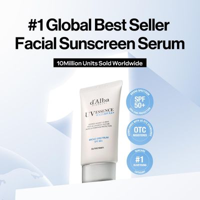 d'alba Piedmont Italian White Truffle Waterfull Essence Sunscreen, Vegan Skincare, Lightweight Sunscreen with BROAD SPECTRUM SPF 50, Glowy, Safe for all Skin Types, Korean Skin Care (1.69 fl. oz)