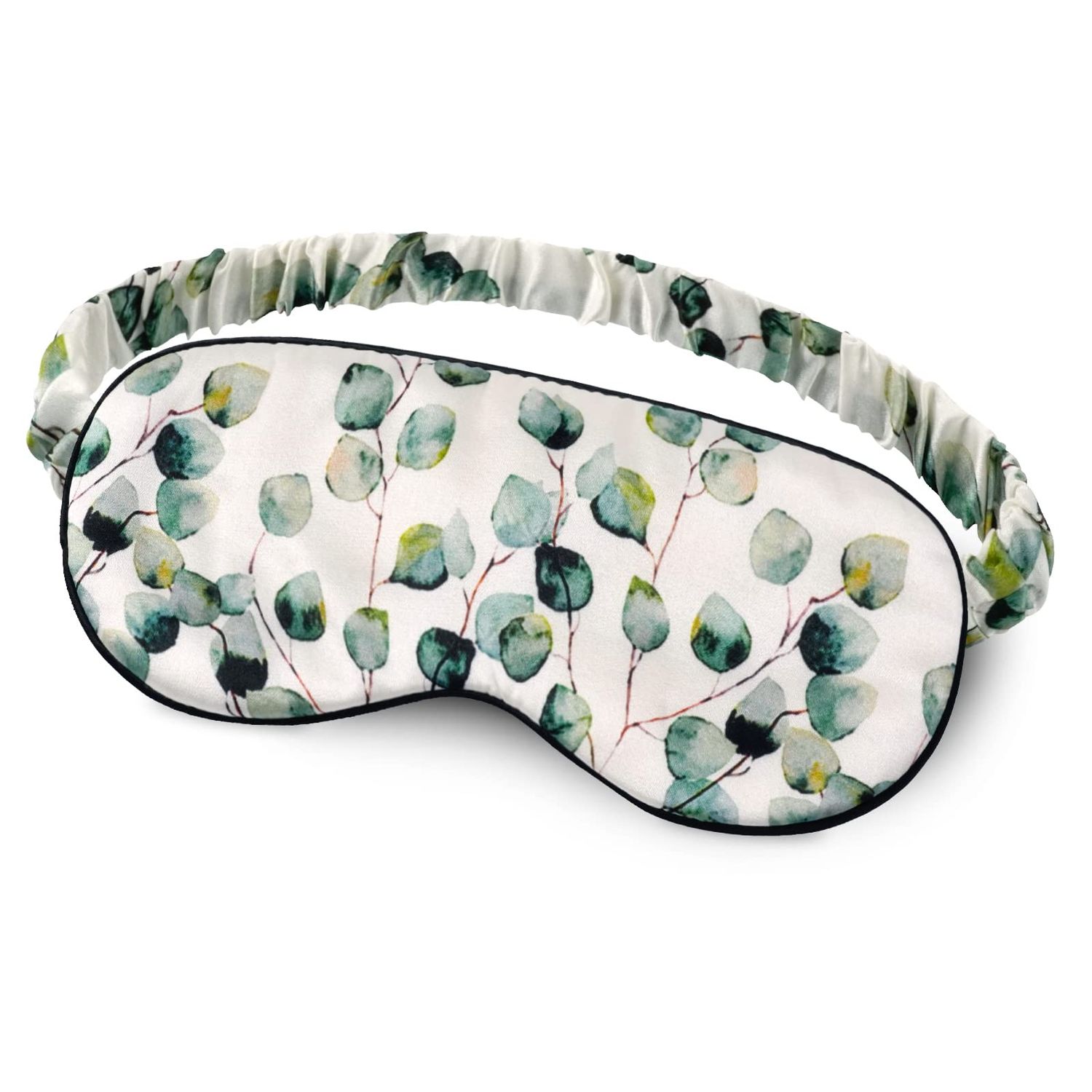 OLESILK 100 Natural Mulberry Silk Sleep Eye Mask Block Out Light, Fashion Printed Eye Mask Blindfold for Women Men Full Night Sleeping, Chic Eye Cover Eyeshade, Pattern 2