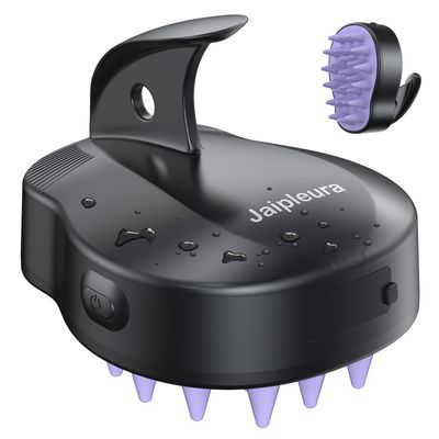 Electric Hair Scalp Massage Brush with Soft Silicone Bristles,3-Level Vibration,IPX6 Waterproof for Hair Growth Dandruff Removal, Scalp Exfoliator(Purple)