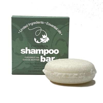 SPIRALEAF Shampoo Shave Bar - Plant-Based Shampoo Shave Bar for All Hair Types, Concentrated Formula with Essential Oils, Limited Ingredients,USA Made, 2.25oz -Evergreen