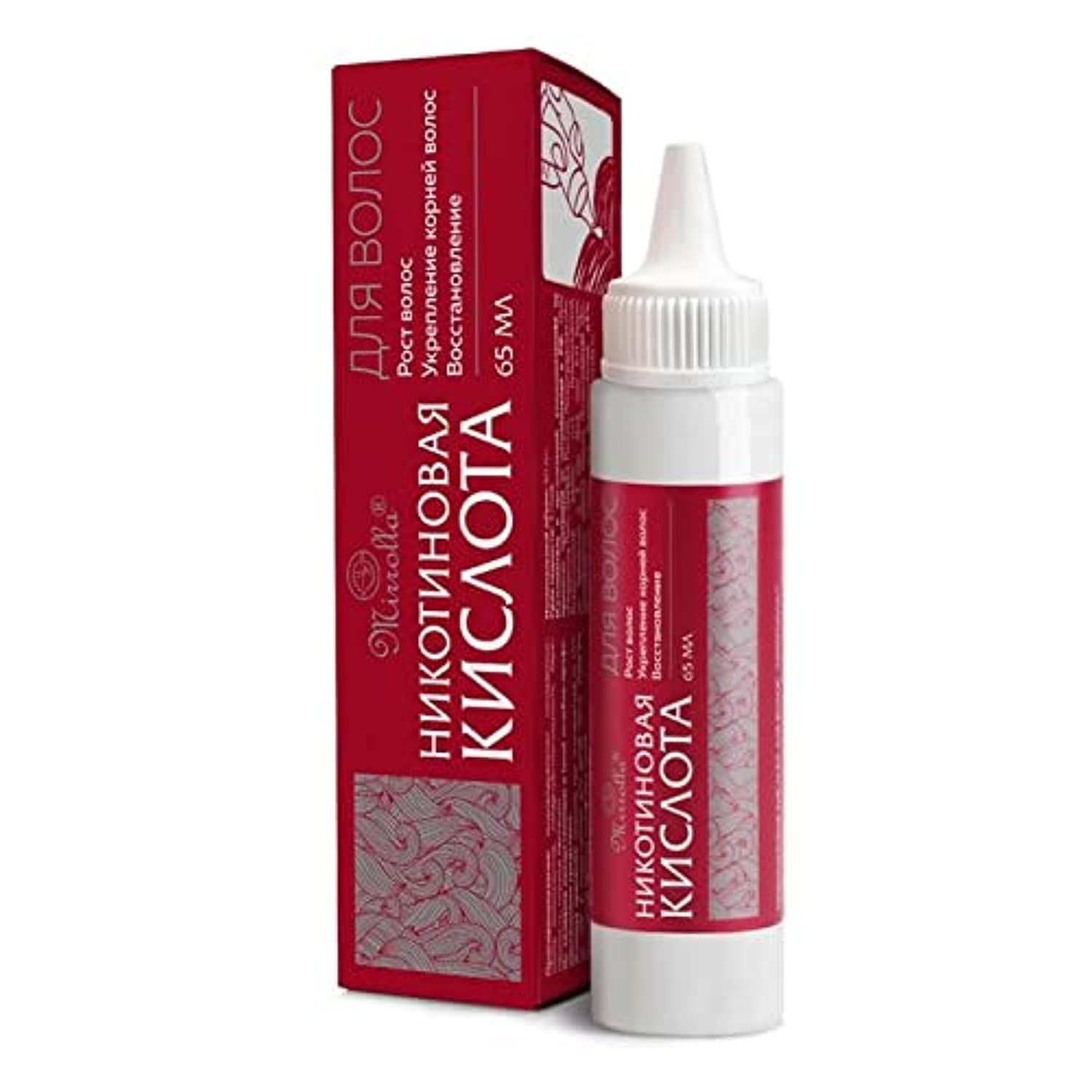 Hair Growth Products for Men and Women Mirrolla Nicotinic Acid for Hair Growth and Restoration - 65ml Tube Hair Regrowth Serum, Niacin Scalp Treatment (Vitamin B3, Niacin) Strengthening The Hair
