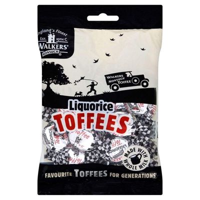 Walkers' Nonsuch Liquorice Toffees with Condensed Milk Black Treacle Imported from the UK Traditional British Candy Old Fashioned Licorice Toffee 5.29 Oz (Pack of 3)