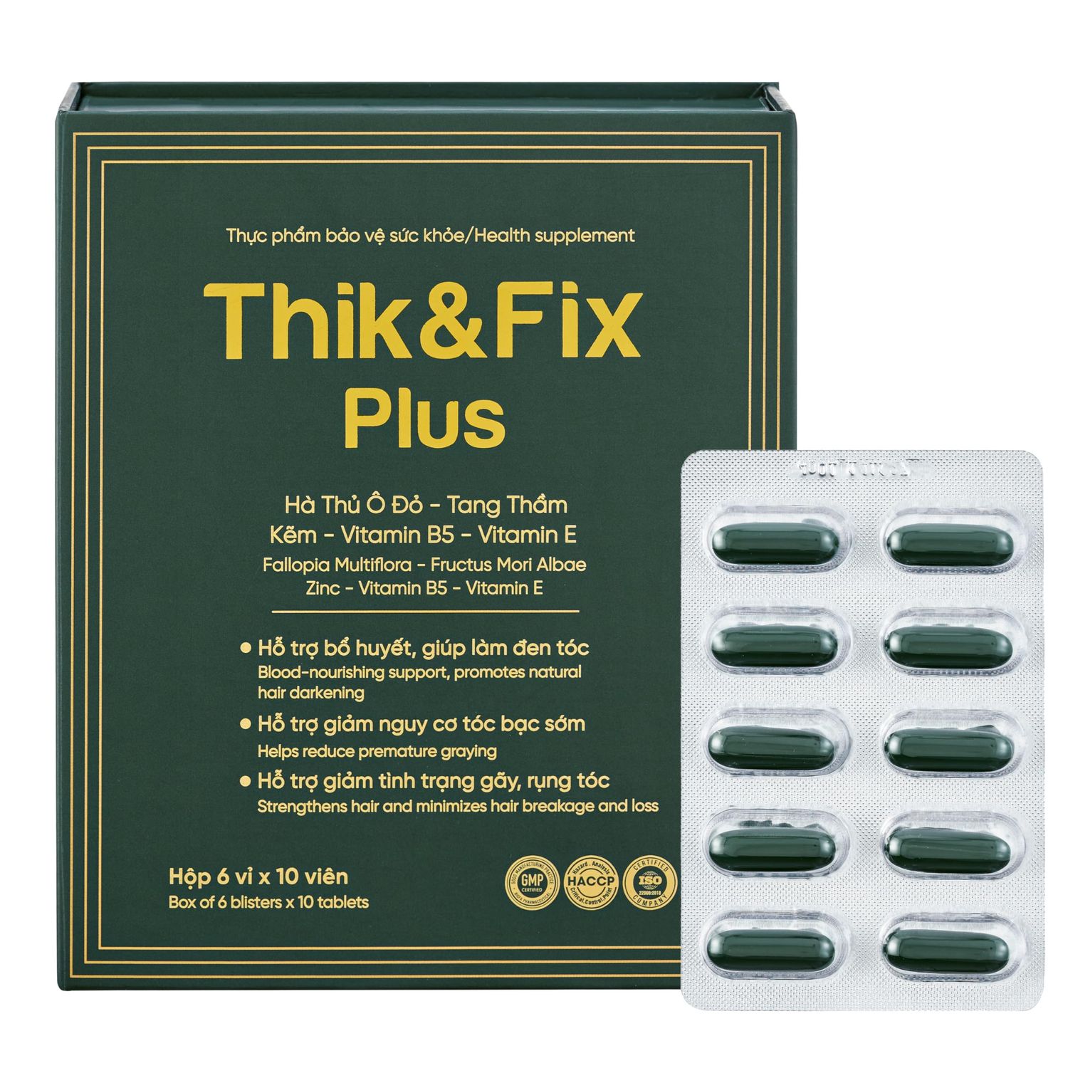 ThikFix Plus Natural Hair Nutrition Supplement for Men Women with Saw Palmetto Oil, Vitamin B5 E, Zinc, Biotin, Nourishes Scalp Support Hair Growth for a Thicker, Fuller Look, 60 Softgels