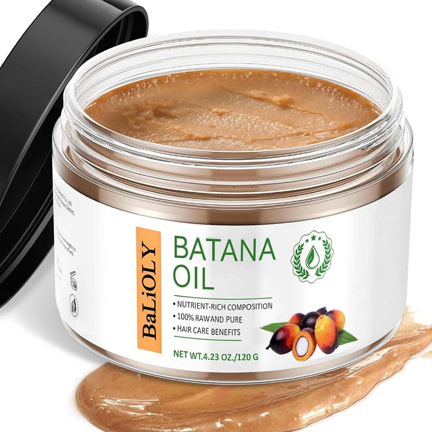 Batana Oil for Hair Growth - 100 Raw Organic Dr Sebi Batana Oil - Cold-Pressed Pure Unrefined Batana Hair Mask for Women Men