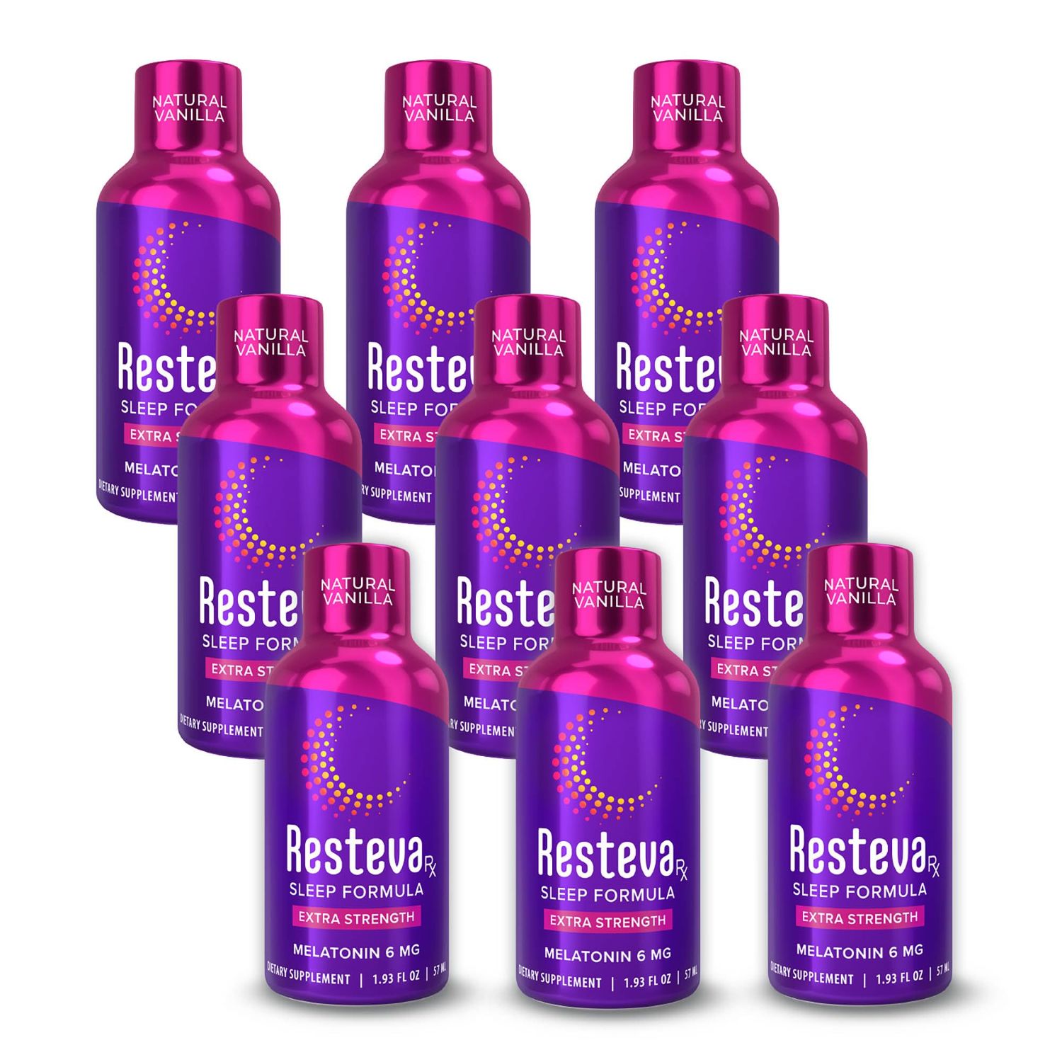 Resteva Rx Sleep Aid: Delicious, Fast-Acting Liquid Formula. Relaxing Mind Body, Promoting deep Sleep. Wake Refreshed with no Grogginess. Naturally sweetened 12 Pack