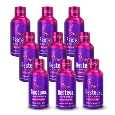 Resteva Rx Sleep Aid: Delicious, Fast-Acting Liquid Formula. Relaxing Mind Body, Promoting deep Sleep. Wake Refreshed with no Grogginess. Naturally sweetened 12 Pack