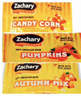 Zachary Mello Creme! Made With Real Honey! 100 American Made With Finest Ingredients! Delicious And Tasty! (3 Pack - Candy Corn, Autumn Mix, And Pumpkins)