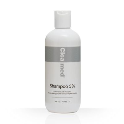 Cicamed Hair Loss Treatment Shampoo 3 - Silicone Sulfate Free Shampoo with Procapil for Thicker, Stronger Hair - Supports Scalp Health and Hair Growth - 10.1 fl oz (300ml)