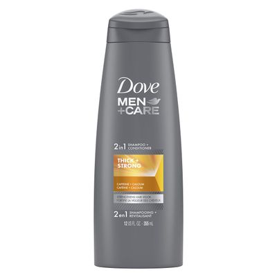 Dove MenCare 2 in 1 Shampoo and Conditioner, Thick and Strong 12 Ounce