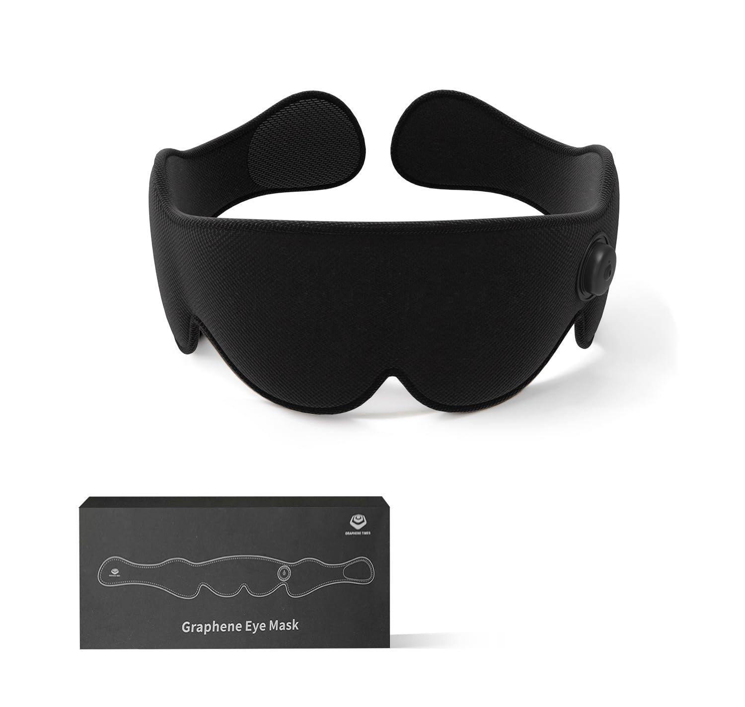 Graphene Times Heated Eye Mask, Cordless Heat Eye Compress for for Dry Eye Stye Relax Eye Strain, Portable Electric Warm Eye Mask for Blepharitis, Chalazion, Eye Fatigue or MGD