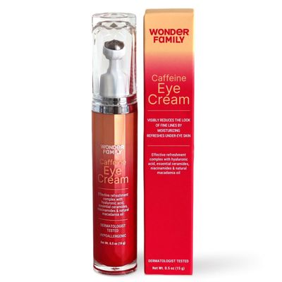 Eye Cream with Caffeine - Hyaluronic Acid and Niacinamide Serum - Face Puffiness Reducer