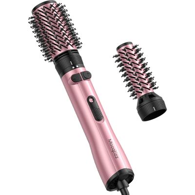Mooqlizz Rotating Hair Dryer Brush, Spinning Blow Dryer Brush with 2 Brushes (1.5&quot; 2&quot;), 4 in 1 Hot Air Brush Multi-Temperature Settings