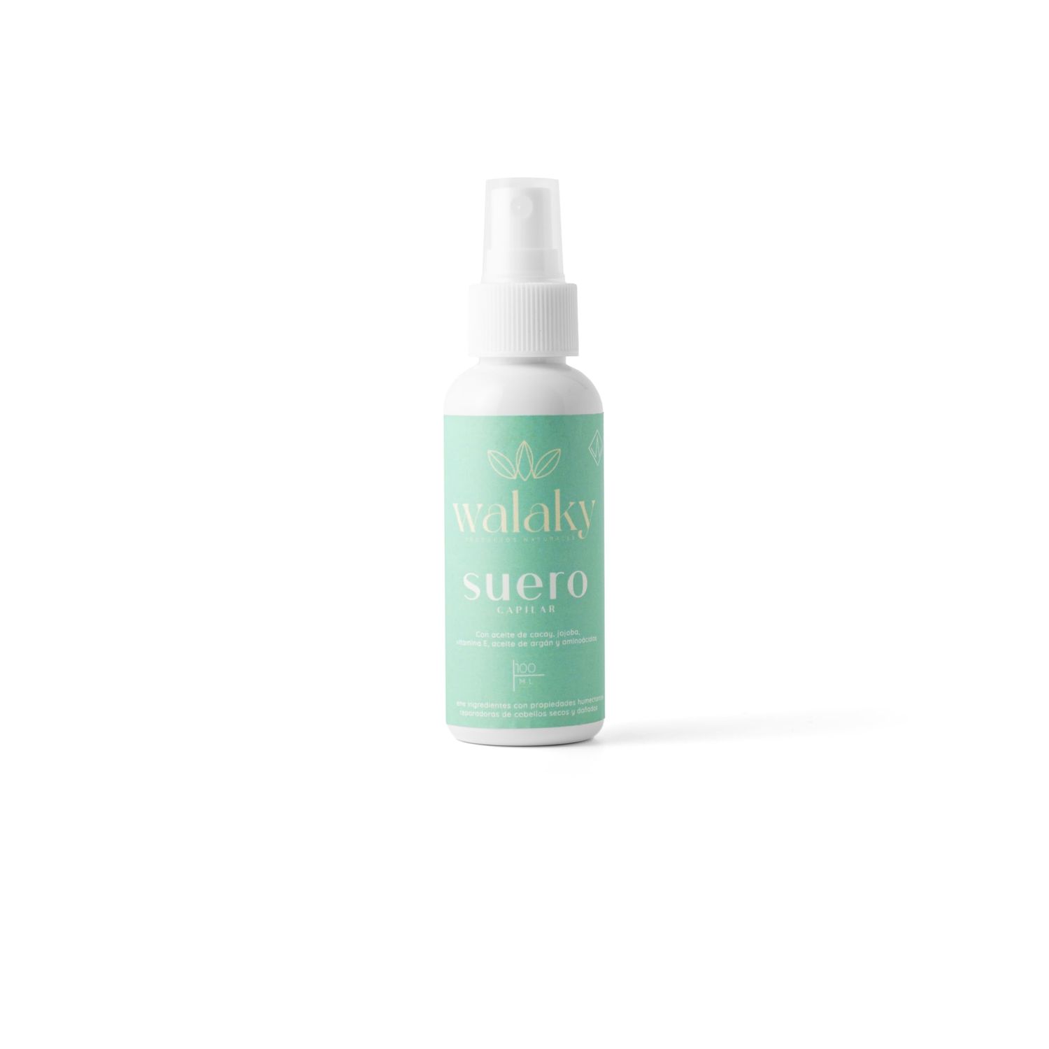 Walaky Suero Capilar compuesto de vitamina E, babassu, jojoba, carit y cacay Hair Serum composed of vitamin E, babassu, jojoba, carite and cacay 100 ML