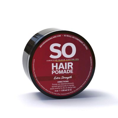 SO Jamaican Black Castor Oil Hair Pomade Ideal for Dry Scalp Split EndsHair BreakagesHair FrizzDandruff and Hair Growth For Men Women, Extra Strenght, 4 Oz
