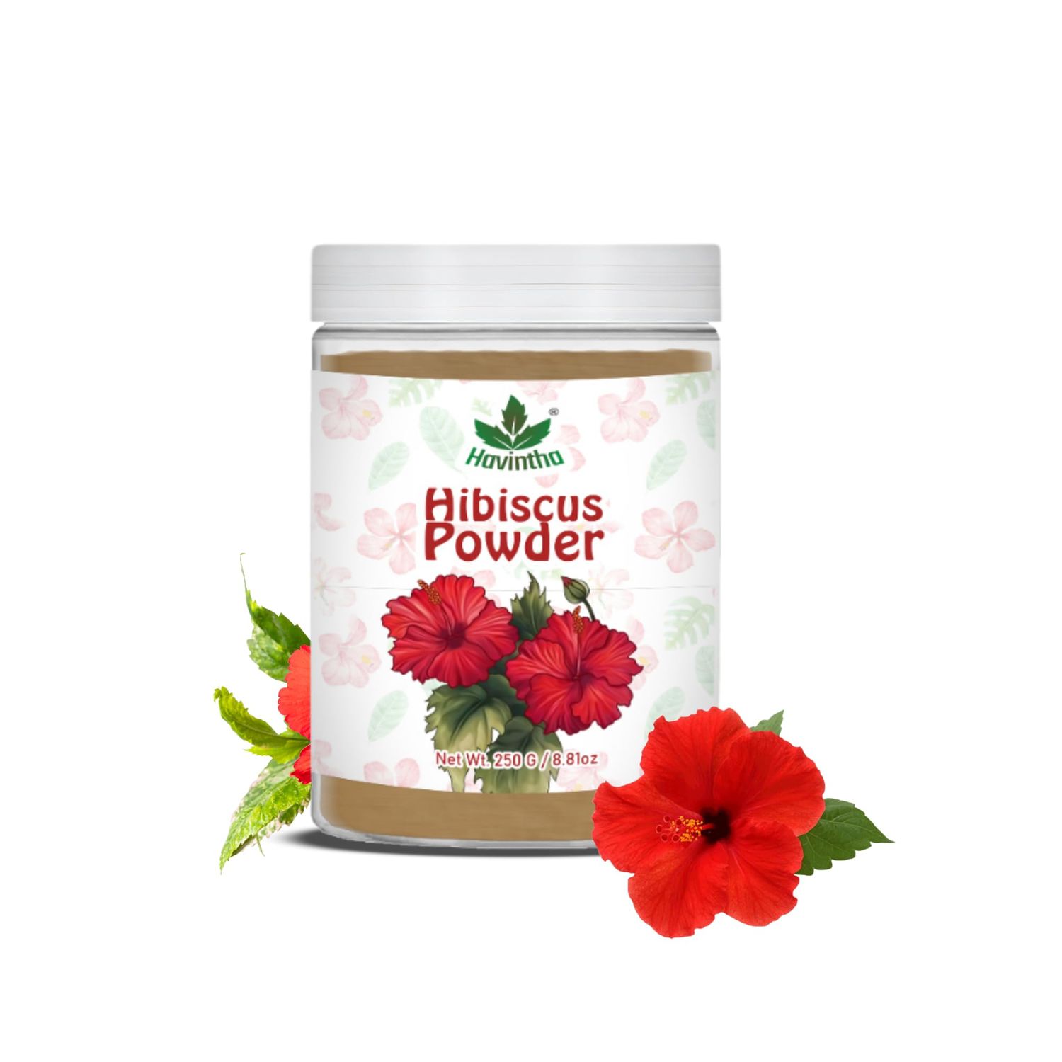 Havintha Hibiscus Flower Powder for Hair Growth Cleanses Hair 100 Natural - 227Grams