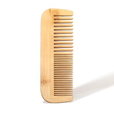 Pure Bamboo Dual-Head Comb - Wide Fine Teeth for Gentle Grooming Scalp Care