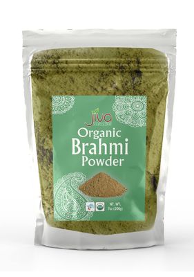 Jiva Organic Brahmi Powder 7 Oz (200g) Natural Hair - Non-GMO - Bacopa Monnieri powder